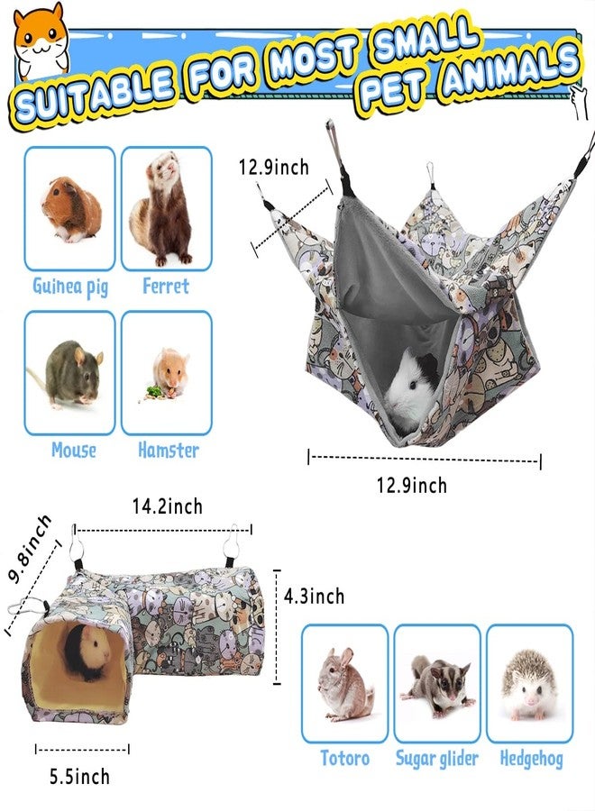 EAEDMY Guinea Pig Ferret Rat Corner Tunnel and Hammock, Safe Construction, Suitable for Small Pets, Easy to Clean, Convenient Installation - Image 3